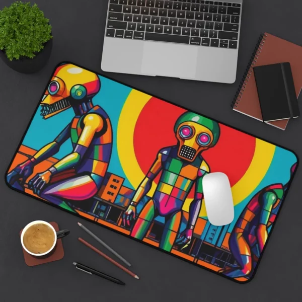 Desk Mat 12x22'' Non Slip Abstract Mouse Gaming Mat